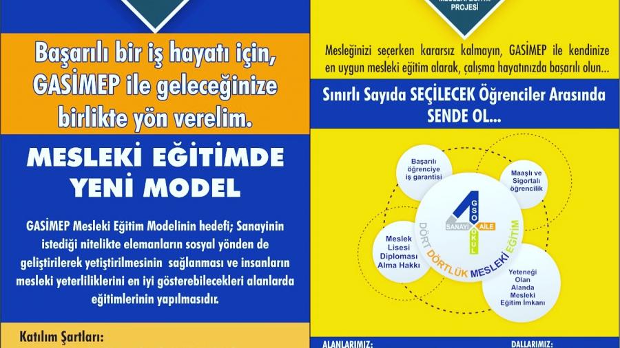 GAZİANTEP SANAYİ ODASI VE MİLLİ EĞİTİM BAKANLIĞI İŞBİRLİĞİNDE MESLEKİ EĞİTİM PROJESİ BAŞLIYOR