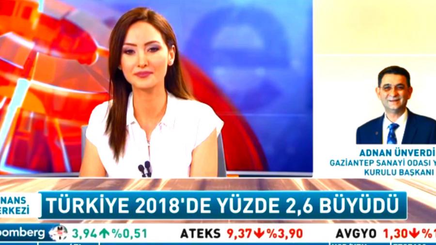 BAŞKAN ÜNVERDİ, BLOOMBERG HT CANLI YAYININDA EKONOMİ GÜNDEMİNİ DEĞERLENDİRDİ