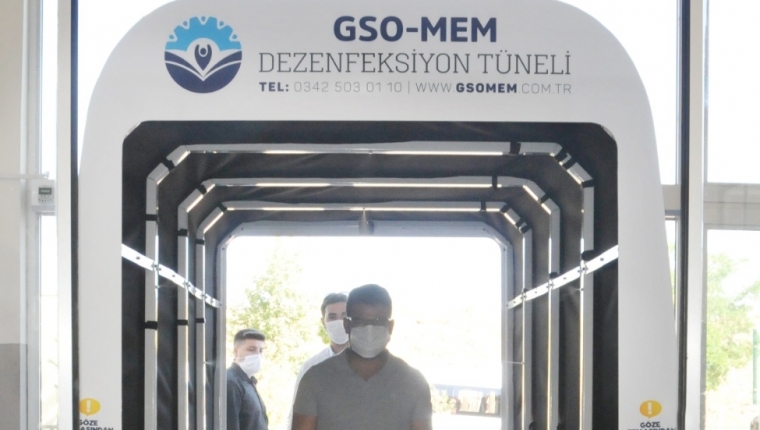 GSO-MEM, TOPLU ALANLARA YÖNELİK DEZENFEKSİYON TÜNELİ İMAL ETTİ