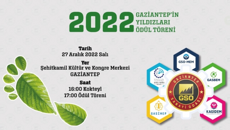GSO “GAZİANTEP’İN YILDIZLARI ÖDÜL TÖRENİ’’ 27 ARALIK SALI GÜNÜ YAPILACAK