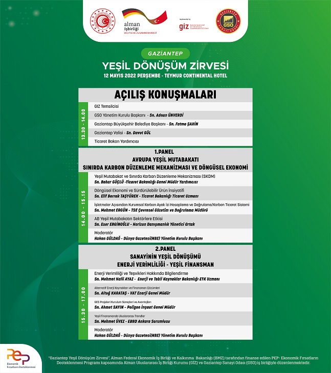 Yeşil Dönüşüm Zirvesi-Program Akışı